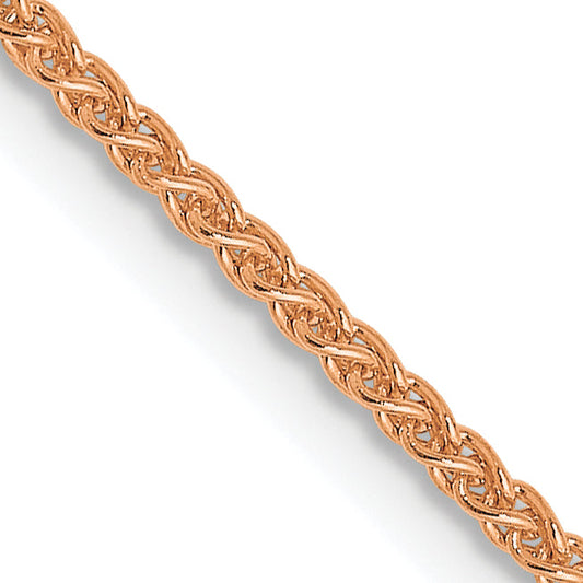 18 Inch 14K Rose Gold 1.2mm Spiga Chain Necklace