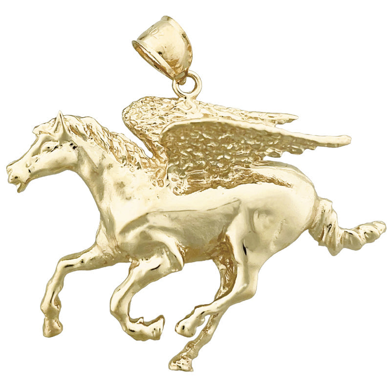 14K Gold 44MM Pegasus Pendant