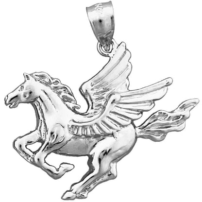 14K Gold 30MM Pegasus Pendant