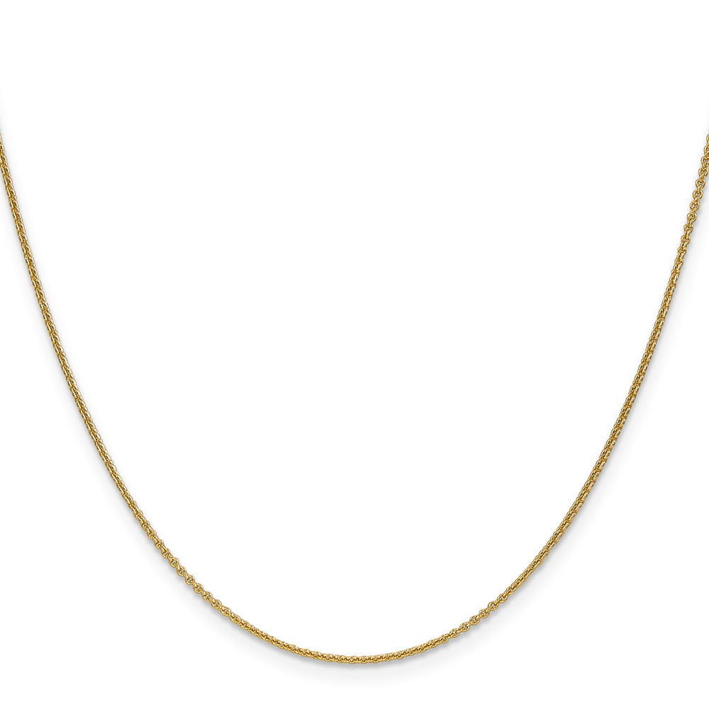 24 Inch 18K Yellow Gold 1.15mm D/C Cable Chain Necklace