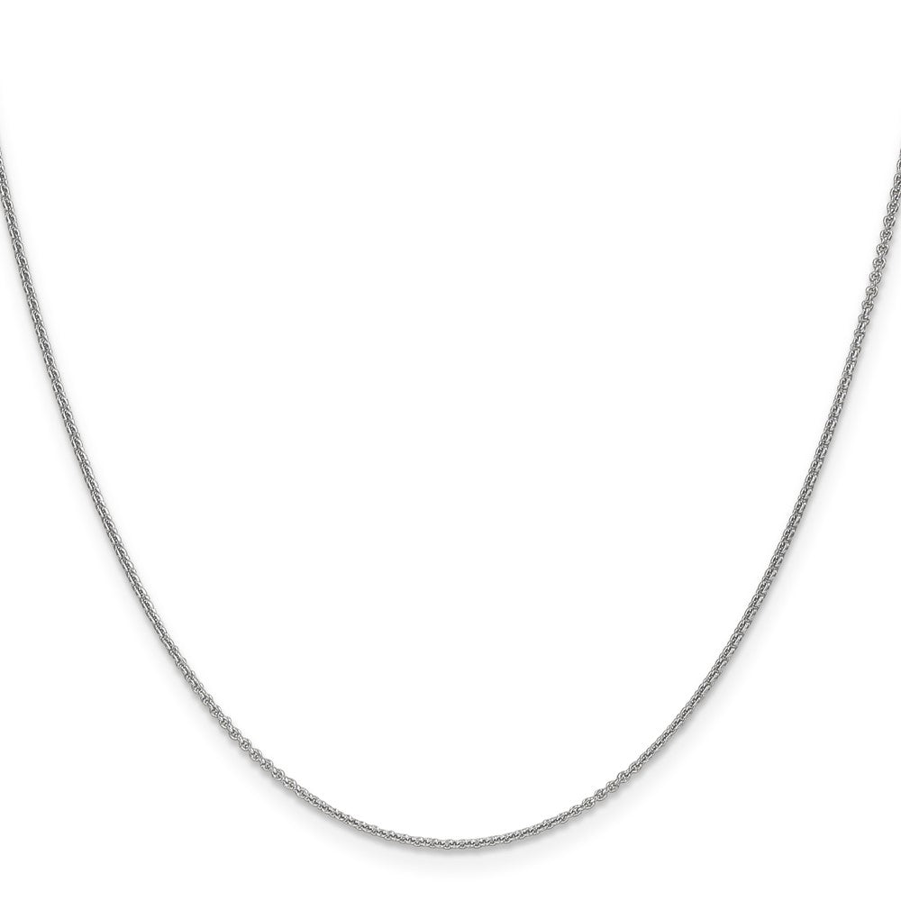 24 Inch 18K White Gold Wg 1.15mm D/C Cable Chain Necklace