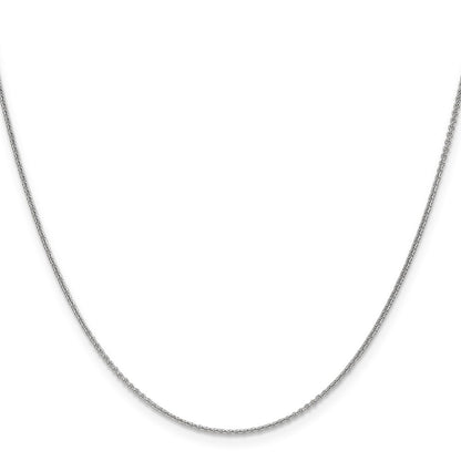 24 Inch 18K White Gold Wg 1.15mm D/C Cable Chain Necklace