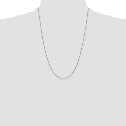 24 Inch 18K White Gold Wg 1.15mm D/C Cable Chain Necklace