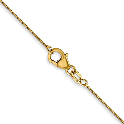 18K Yellow Gold 16 Inch .5mm Box With Spring Ring Clasp Chain Necklace