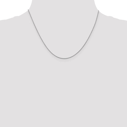 18K White Gold 18 Inch .7mm Box With Lobster Clasp Chain Necklace