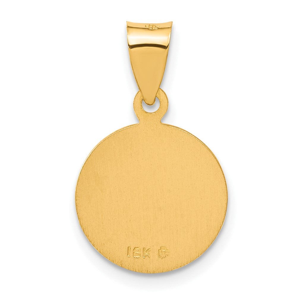 18K Yellow Gold Saint Christopher Medal Pendant