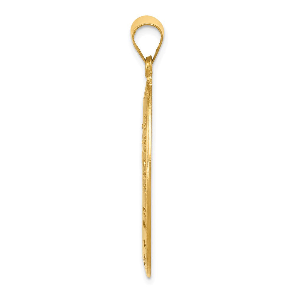 18K Yellow Gold Saint Christopher Medal Pendant