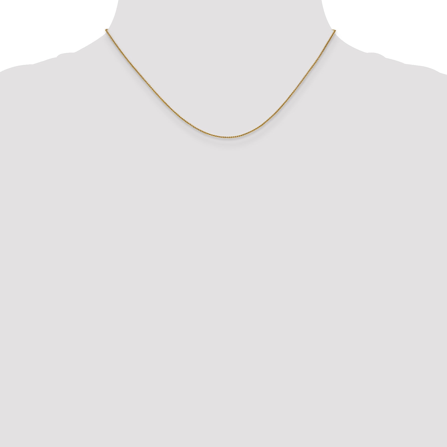 16 Inch 14K .8mm Spiga Chain Necklace