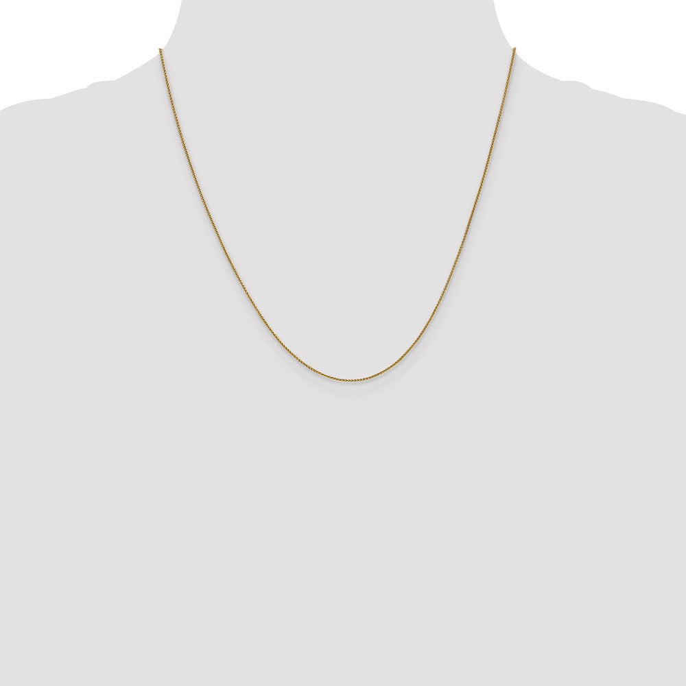 2 Inch 14K Yellow Gold .8mm Spiga Chain Necklace