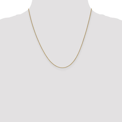2 Inch 14K Yellow Gold .8mm Spiga Chain Necklace