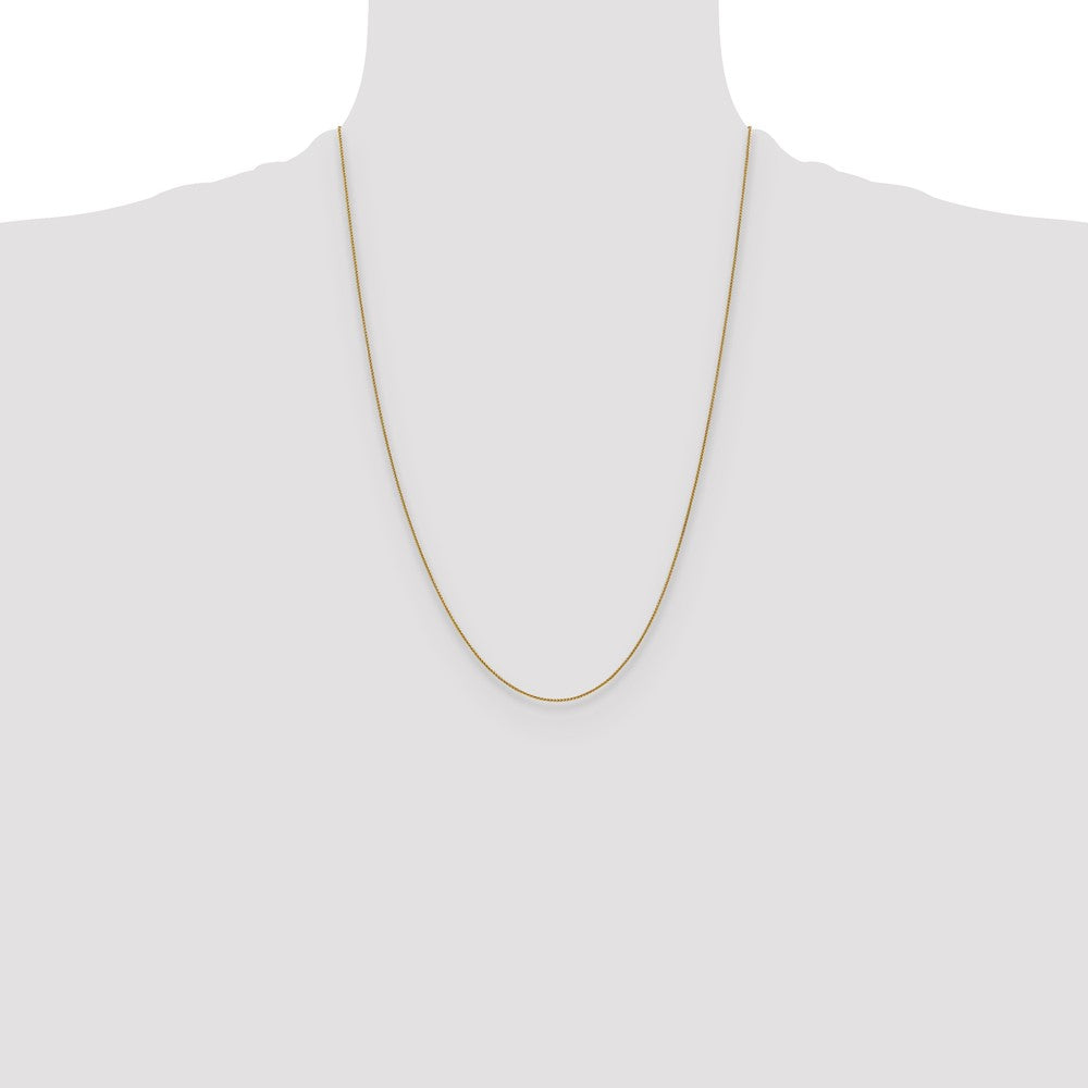 24 Inch 14K Yellow Gold .8mm Spiga Chain Necklace