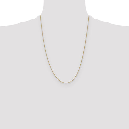 24 Inch 14K Yellow Gold .8mm Spiga Chain Necklace