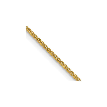 2 Inch 14K Yellow Gold .8mm Spiga Chain Necklace
