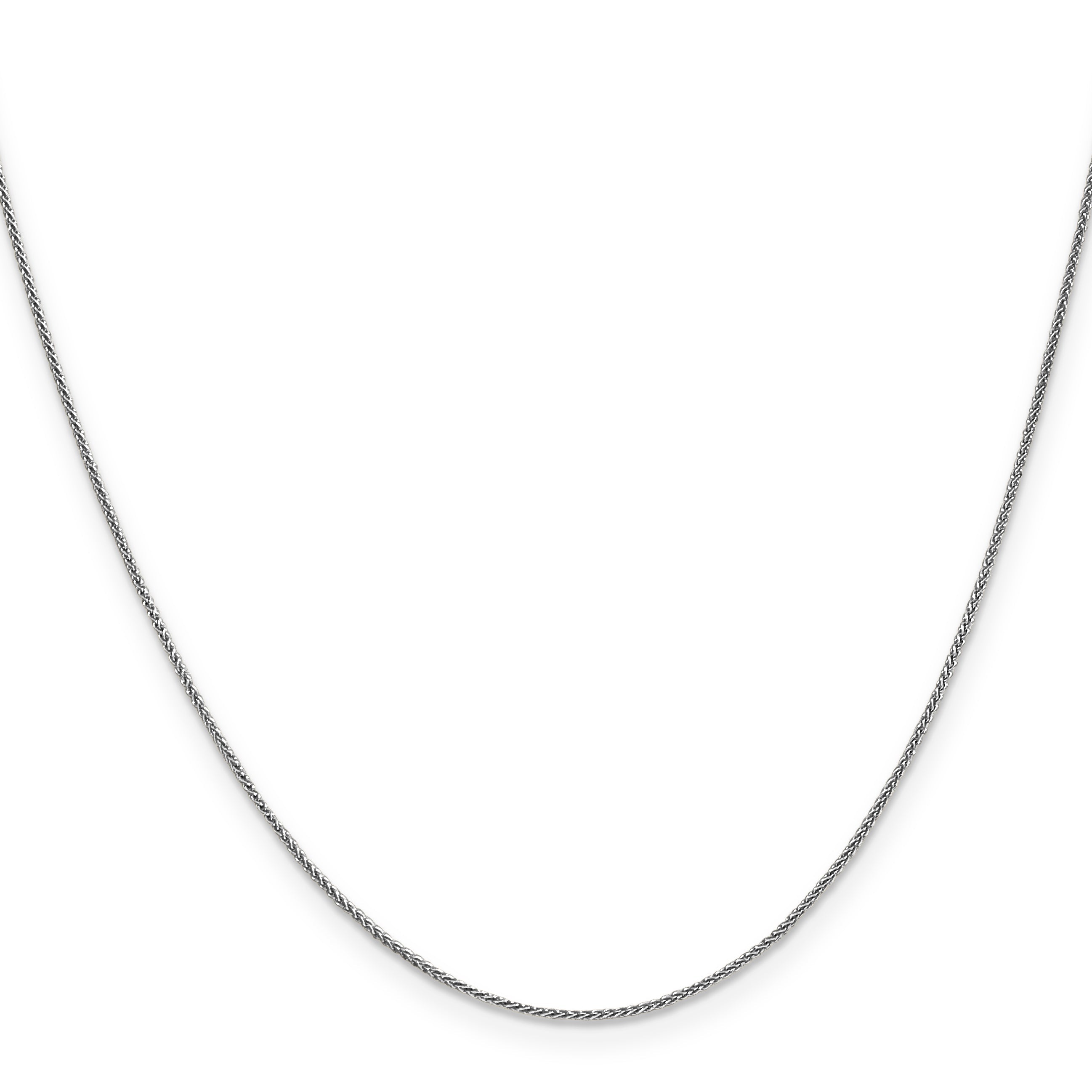 20 Inch 14K White Gold .8mm Spiga Chain Necklace