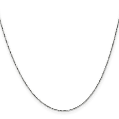 20 Inch 14K White Gold .8mm Spiga Chain Necklace