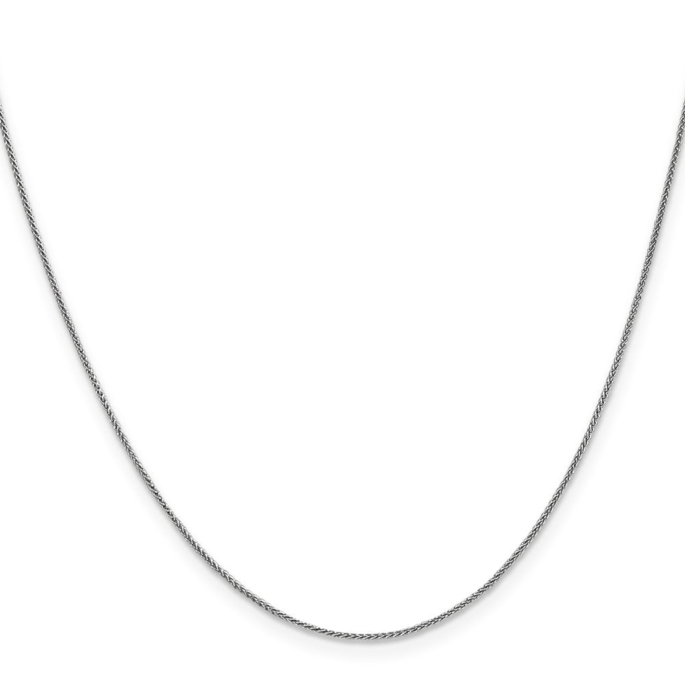 22 Inch 14K White Gold .8mm Spiga Chain Necklace