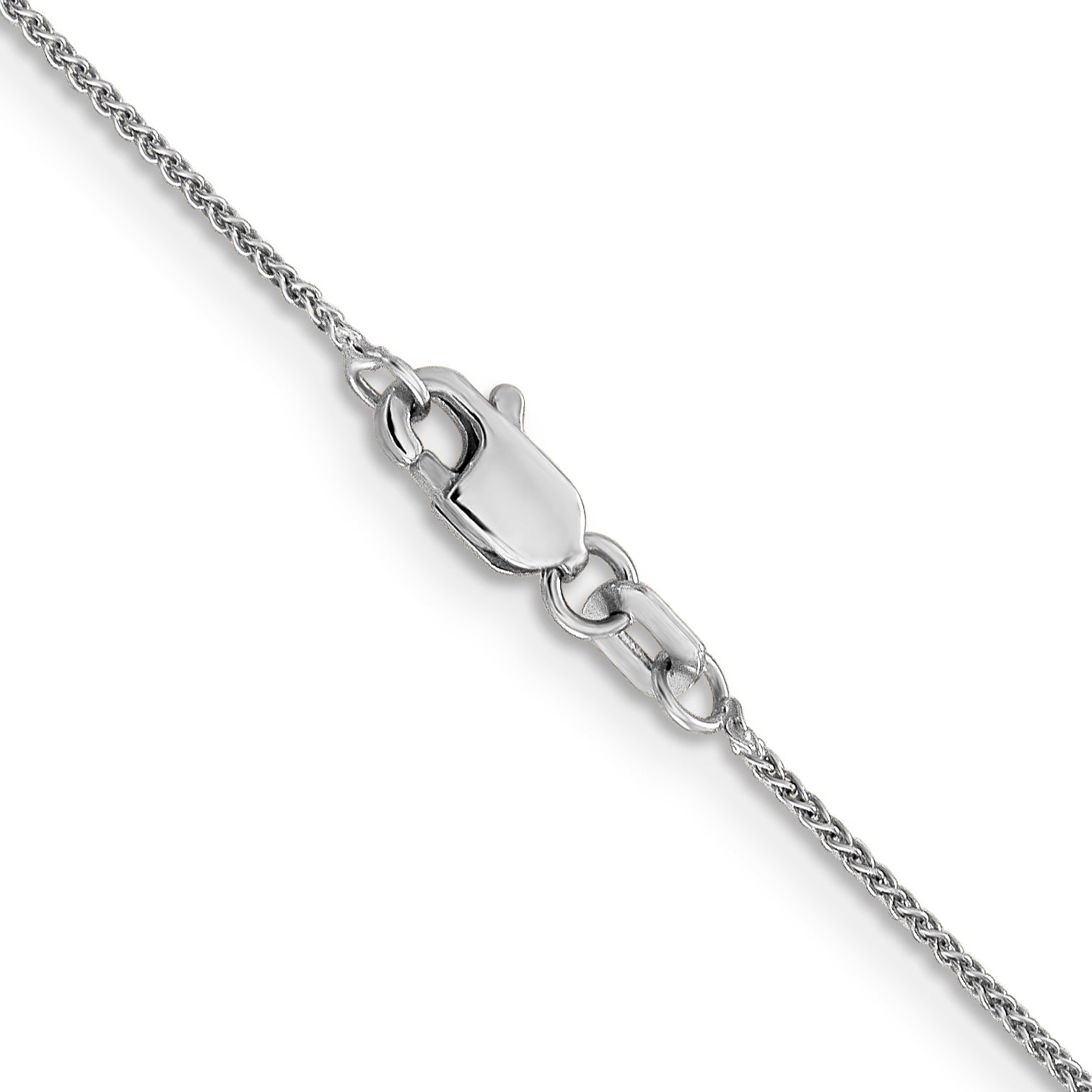 18 Inch 14K White Gold .8mm Spiga Chain Necklace
