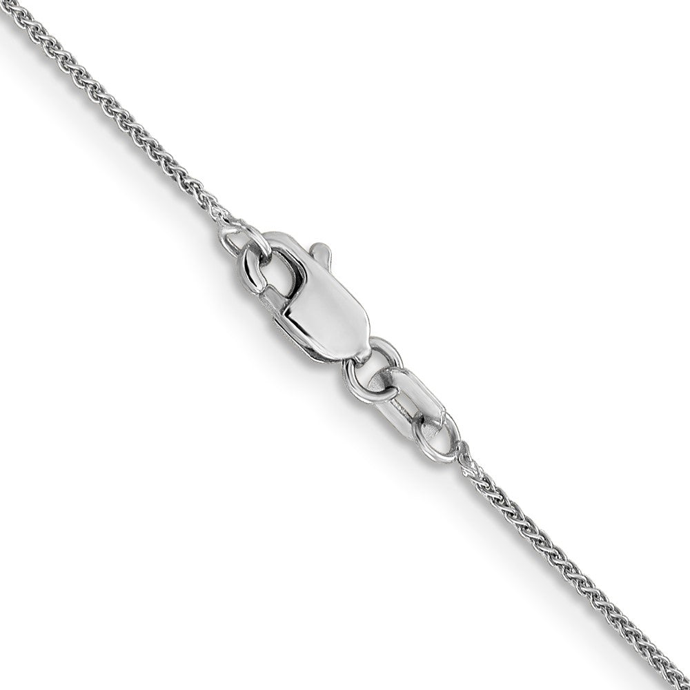 24 Inch 14K White Gold .8mm Spiga Chain Necklace