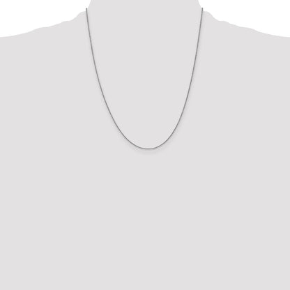 22 Inch 14K White Gold .8mm Spiga Chain Necklace