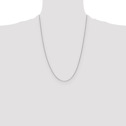 24 Inch 14K White Gold .8mm Spiga Chain Necklace