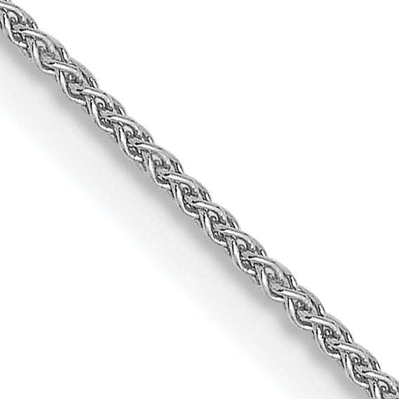 20 Inch 14K White Gold .8mm Spiga Chain Necklace