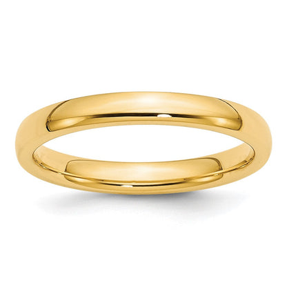 10k Yellow Gold 3mm Standard Weight Comfort Fit Wedding Band Ring