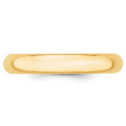10k Yellow Gold 4mm Standard Weight Comfort Fit Wedding Band Ring