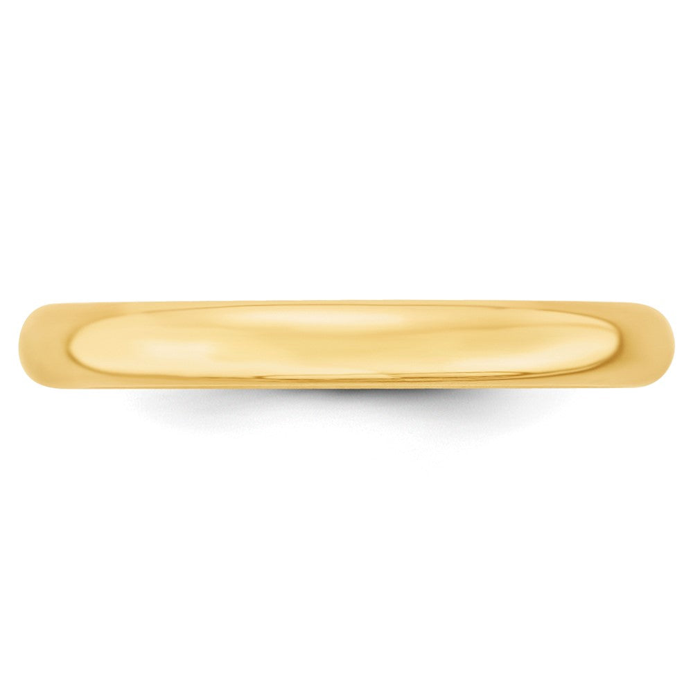10k Yellow Gold 3mm Lightweight Comfort Fit Wedding Band Ring