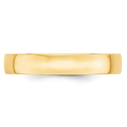 10k Yellow Gold 4mm Lightweight Comfort Fit Wedding Band Ring