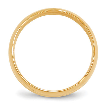 10k Yellow Gold 6mm Lightweight Comfort Fit Wedding Band Ring