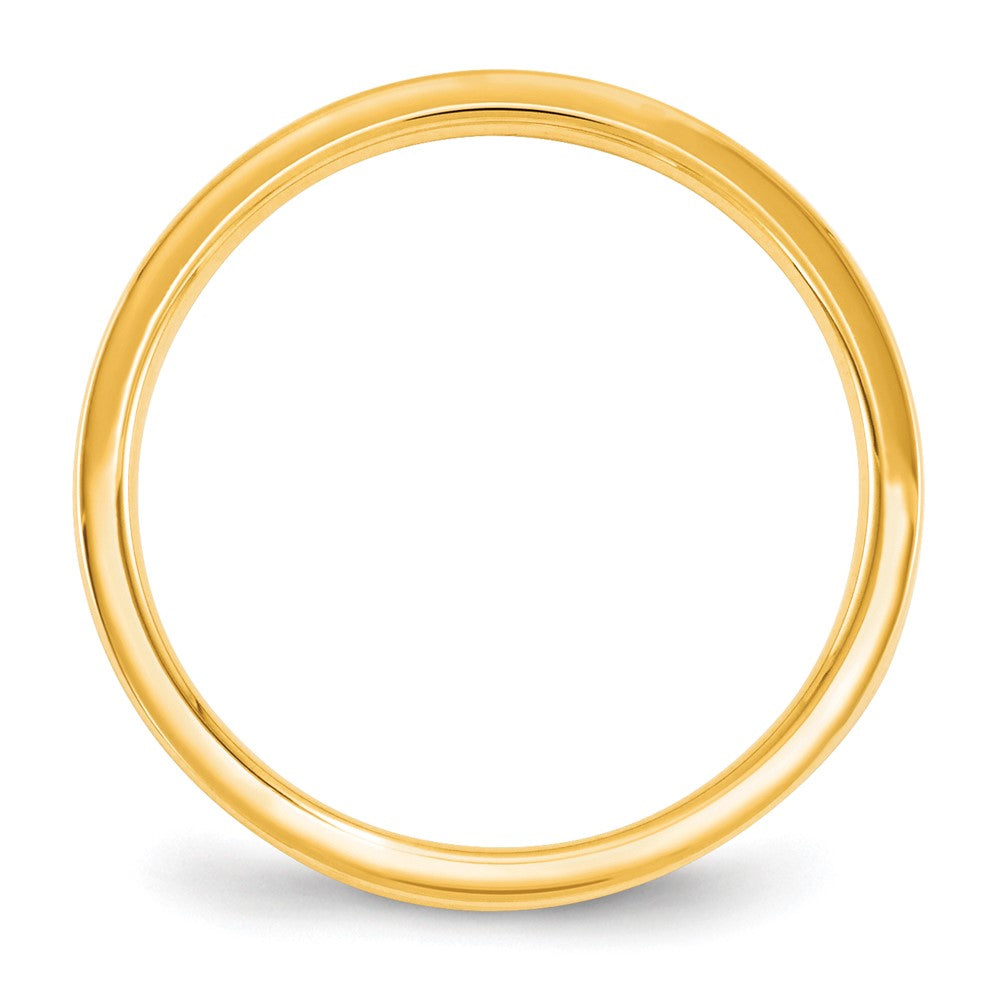 10k Yellow Gold 2.5mm Standard Weight Flat Comfort Fit Wedding Band Ring