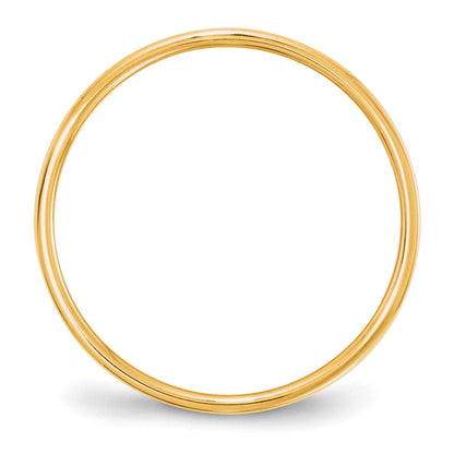 10k Yellow Gold 5mm Lightweight Flat Wedding Band Ring
