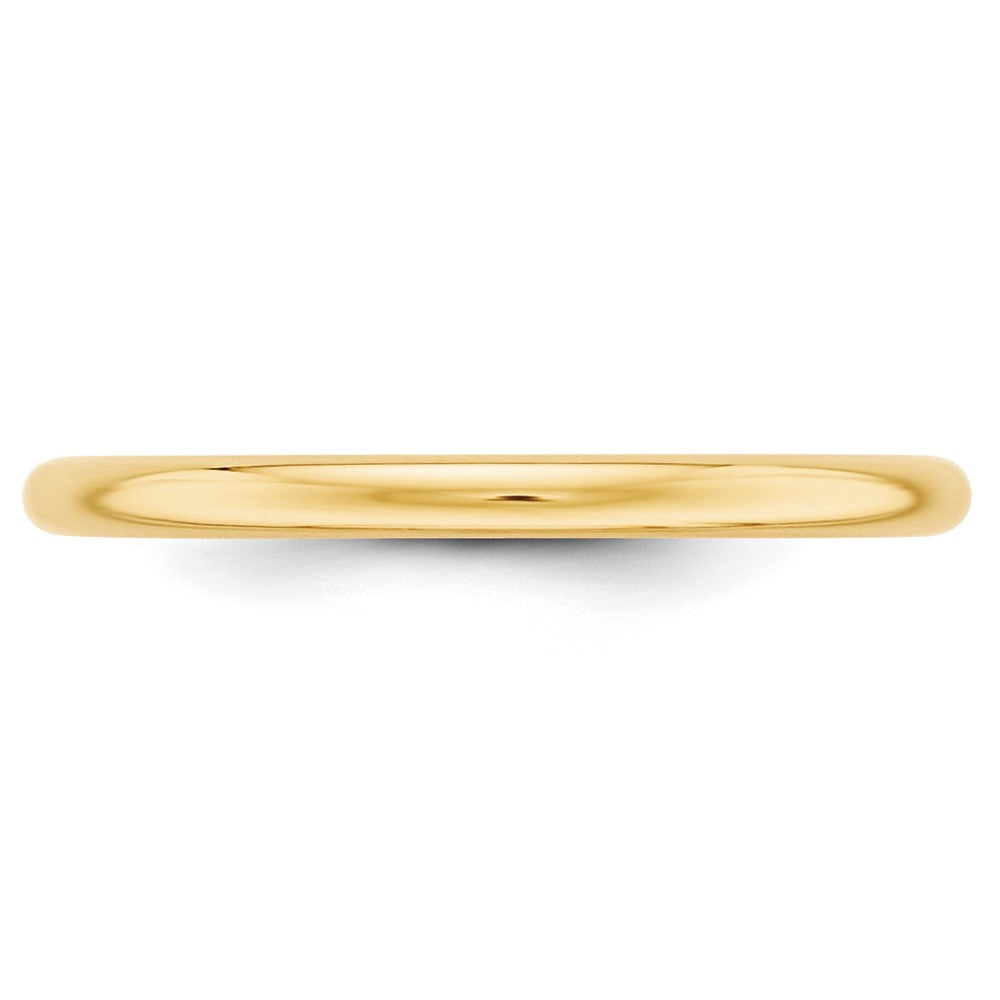 10k Yellow Gold 2mm Half Round Wedding Band Ring