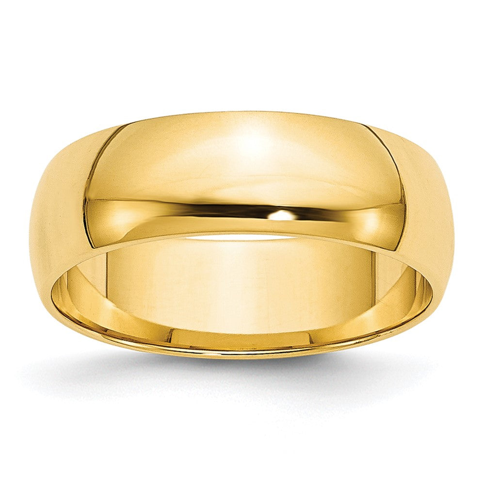 10K Yellow Gold 6mm Lightweight Half Round Wedding Band Size 5.5