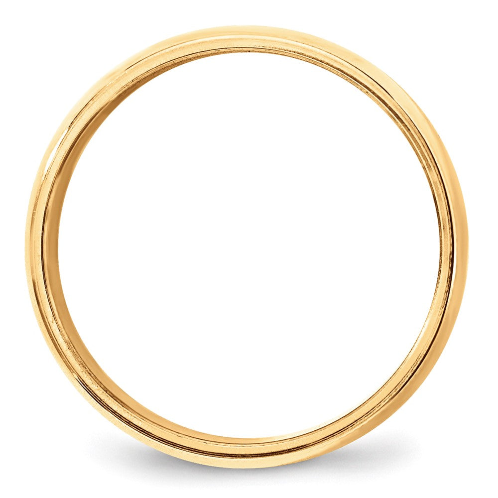 10k Yellow Gold 8mm Milgrain Half Round Wedding Band Ring