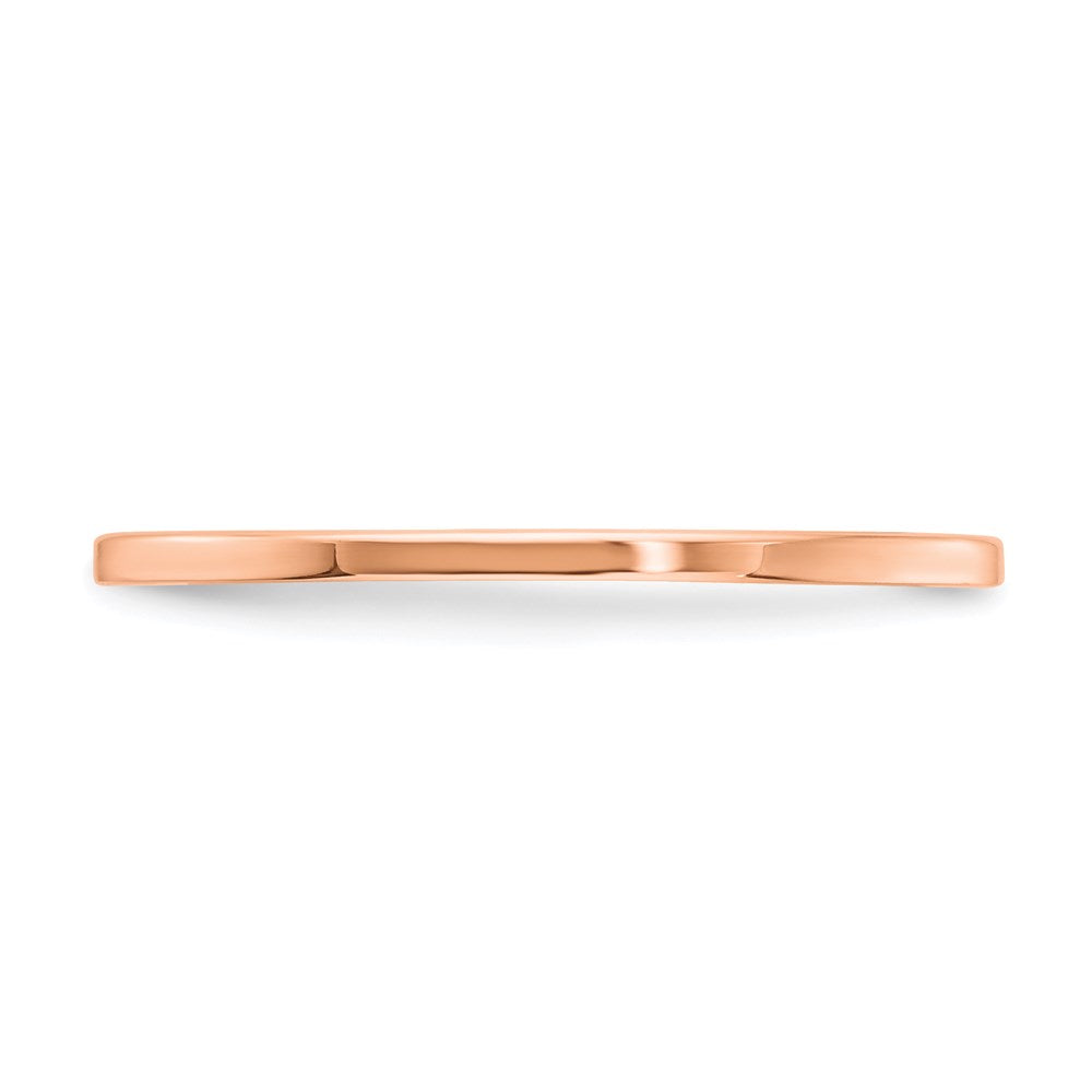 10K Rose Gold 10K 1.2mm Flat Polished Stackable Band Size 5.5