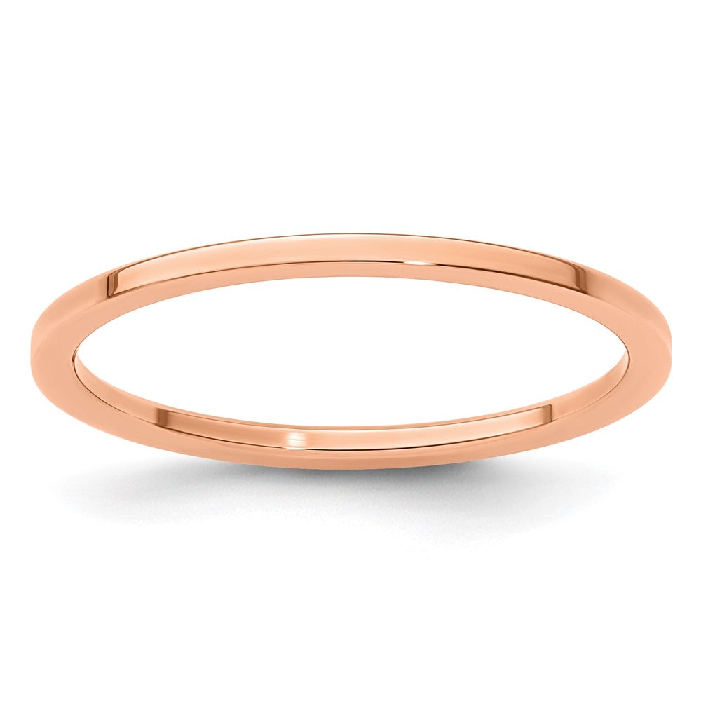 10K Rose Gold 10K 1.2mm Flat Polished Stackable Band Size 4.5