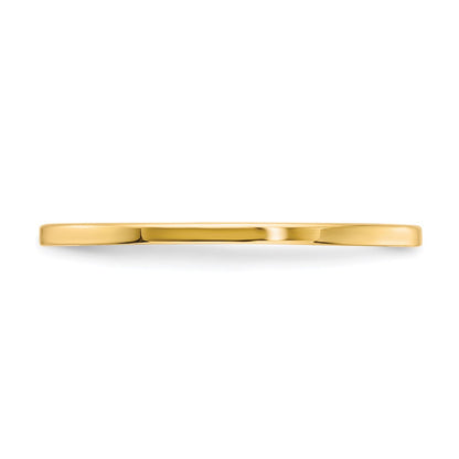 10K Yellow Gold 10K 1.2mm Flat Polished Stackable Band Size 4.5