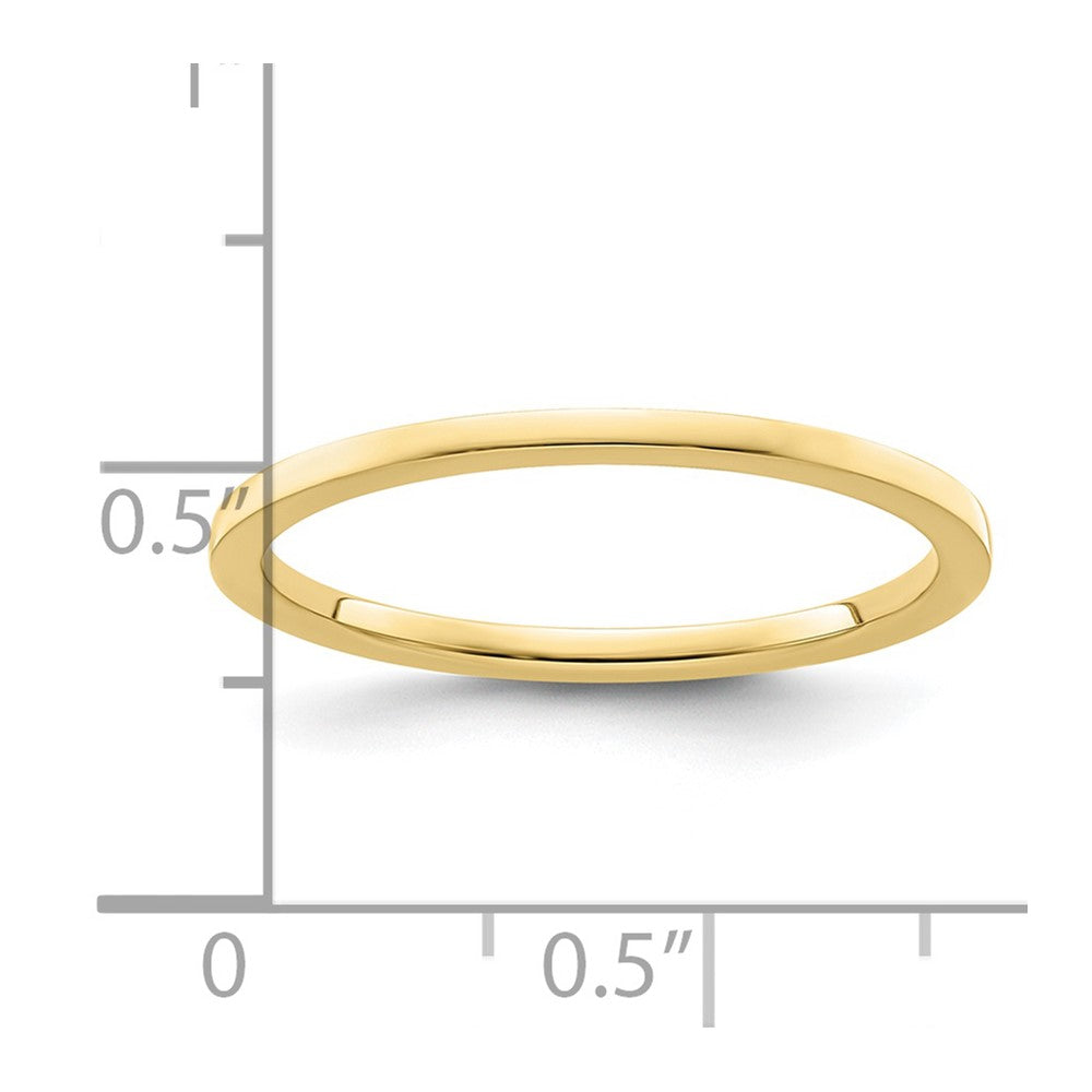 10K Yellow Gold 10K 1.2mm Flat Polished Stackable Band Size 8.5
