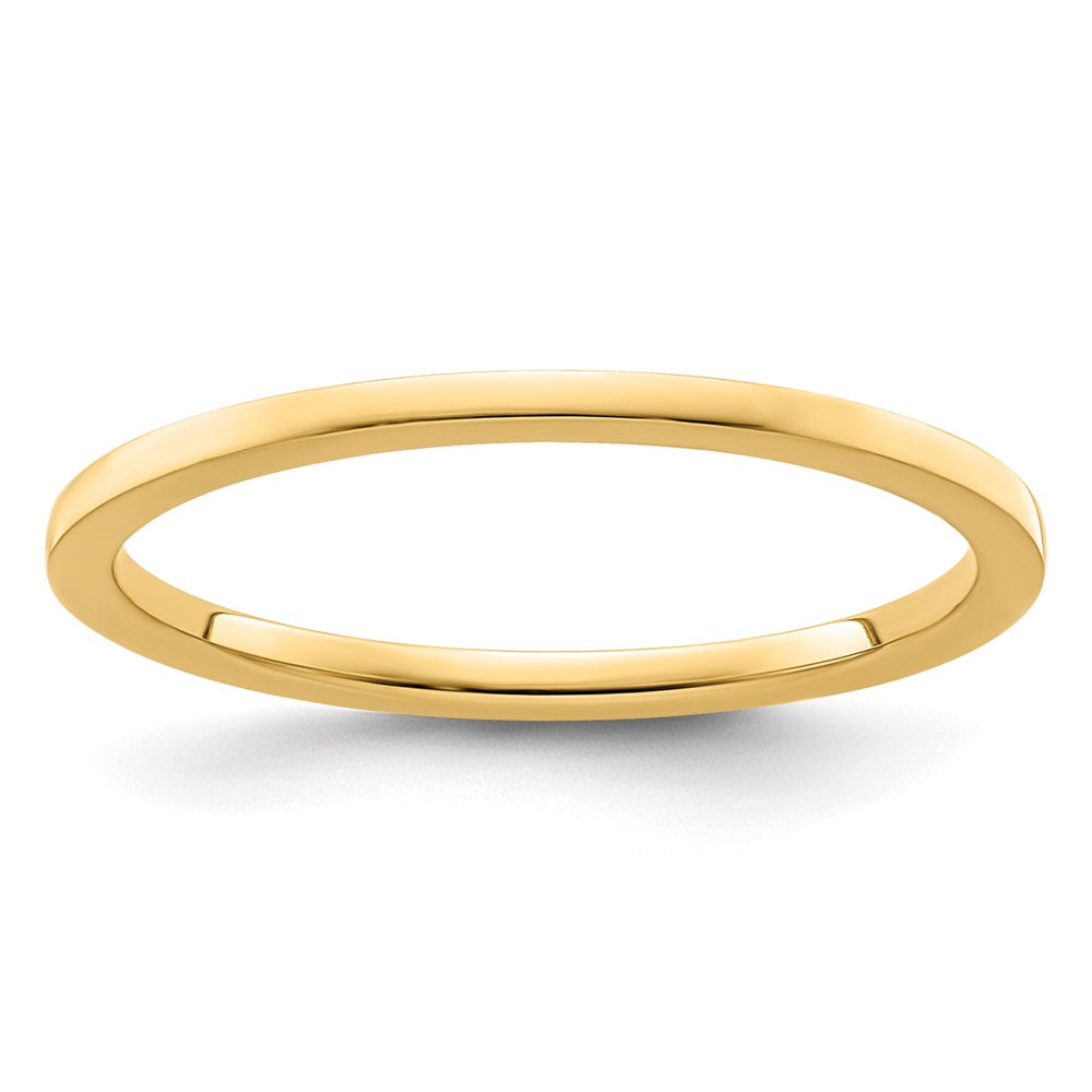 10K Yellow Gold 10K 1.2mm Flat Polished Stackable Band Size 6.5