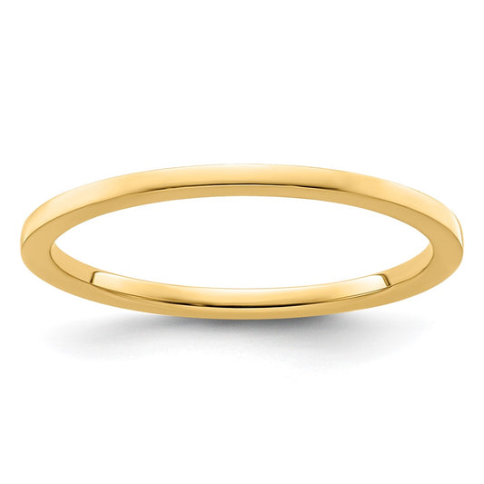 10K Yellow Gold 10K 1.2mm Flat Polished Stackable Band Size 8