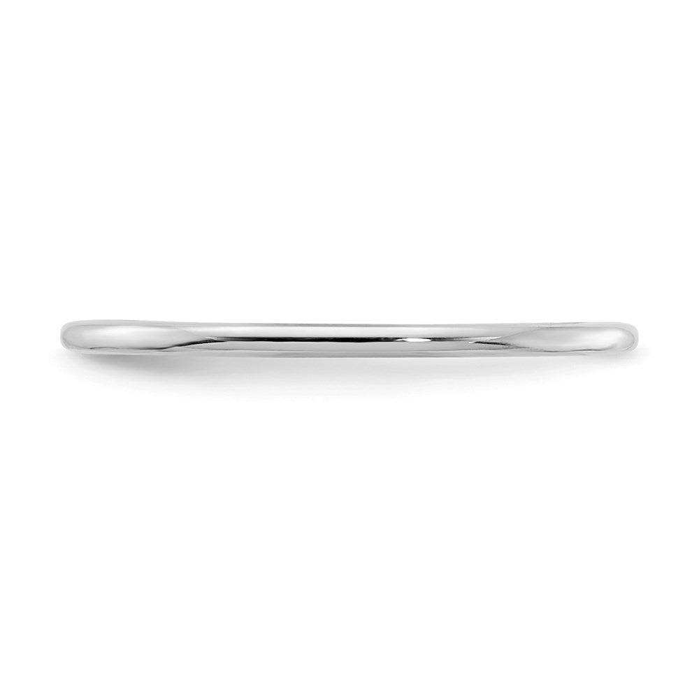 10K White Gold 10K 1.2mm Half Round Polished Stackable Band Size 8.5