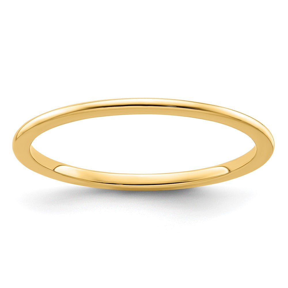 10K Yellow Gold 10K 1.2mm Half Round Polished Stackable Band Size 8