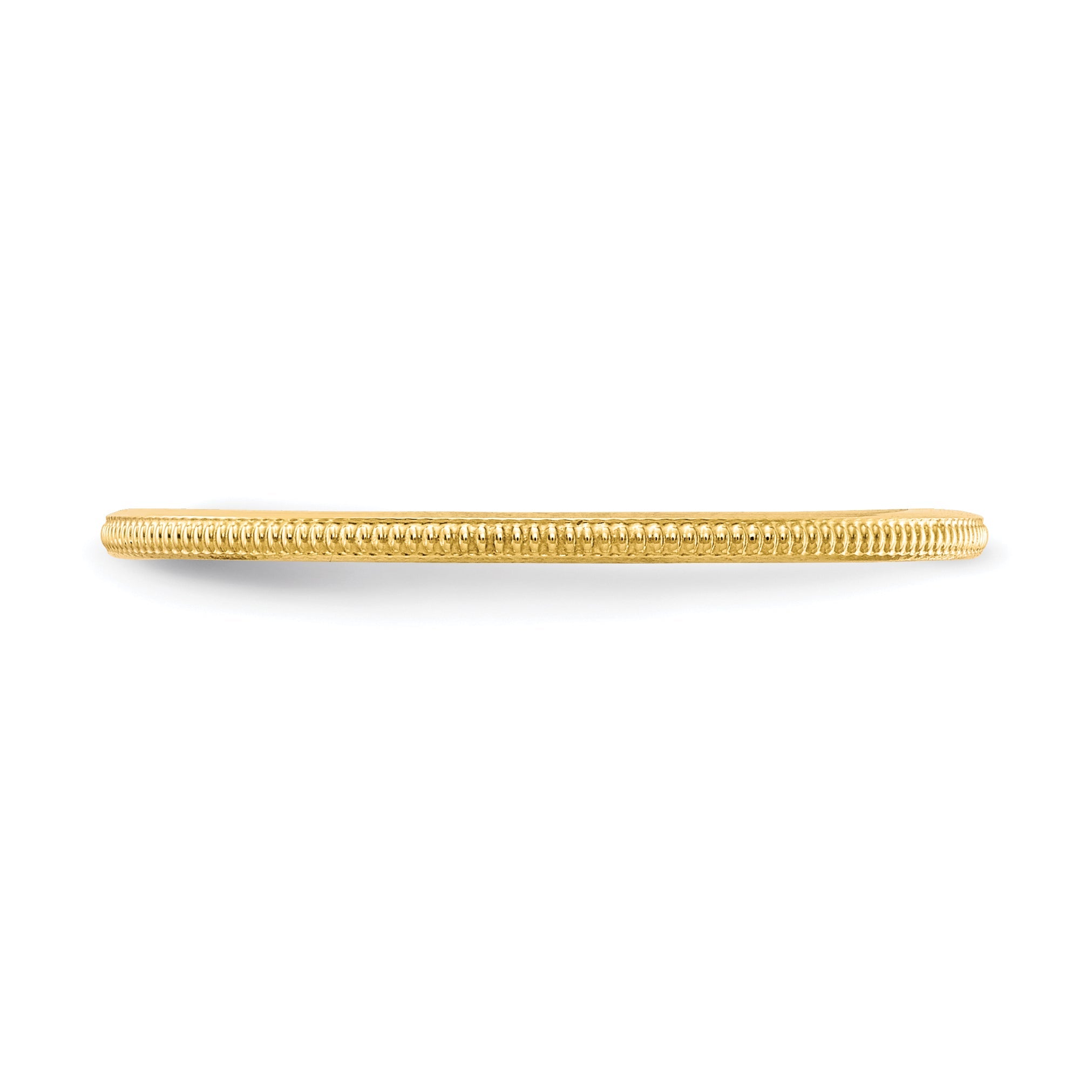 10K Yellow Gold 10K 1.2mm Milgrain Stackable Band Size 4