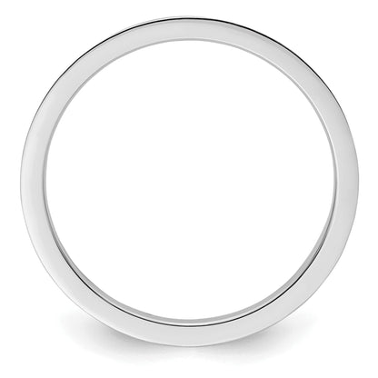 10K White Gold 10K 1.2mm Criss-Cross Pattern Stackable Band Size 7