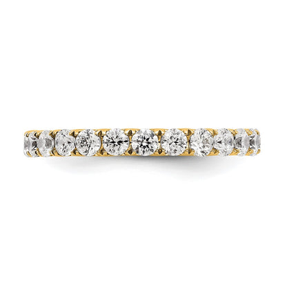 True Origin 14K Yellow Gold 1 1/2 carat Lab Grown Diamond VS+ F+ Size 4.5 Complete Eternity Wedding Band Ring