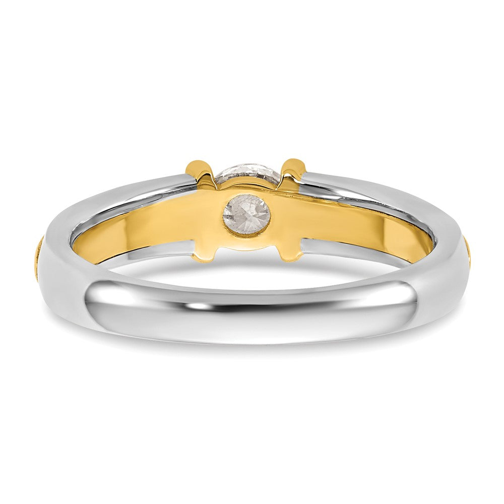 14K Two-Tone Gold .33ct Ladies Diamond Wedding Band Ring