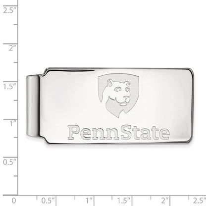 10K White Gold LogoArt Penn State University Money Clip