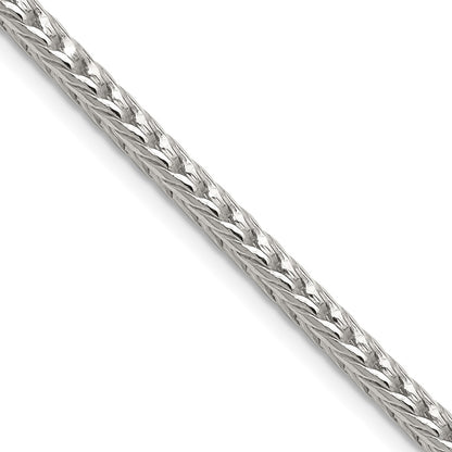 Sterling Silver 3.4mm Diamond-cut Round Franco 30 Inch Chain