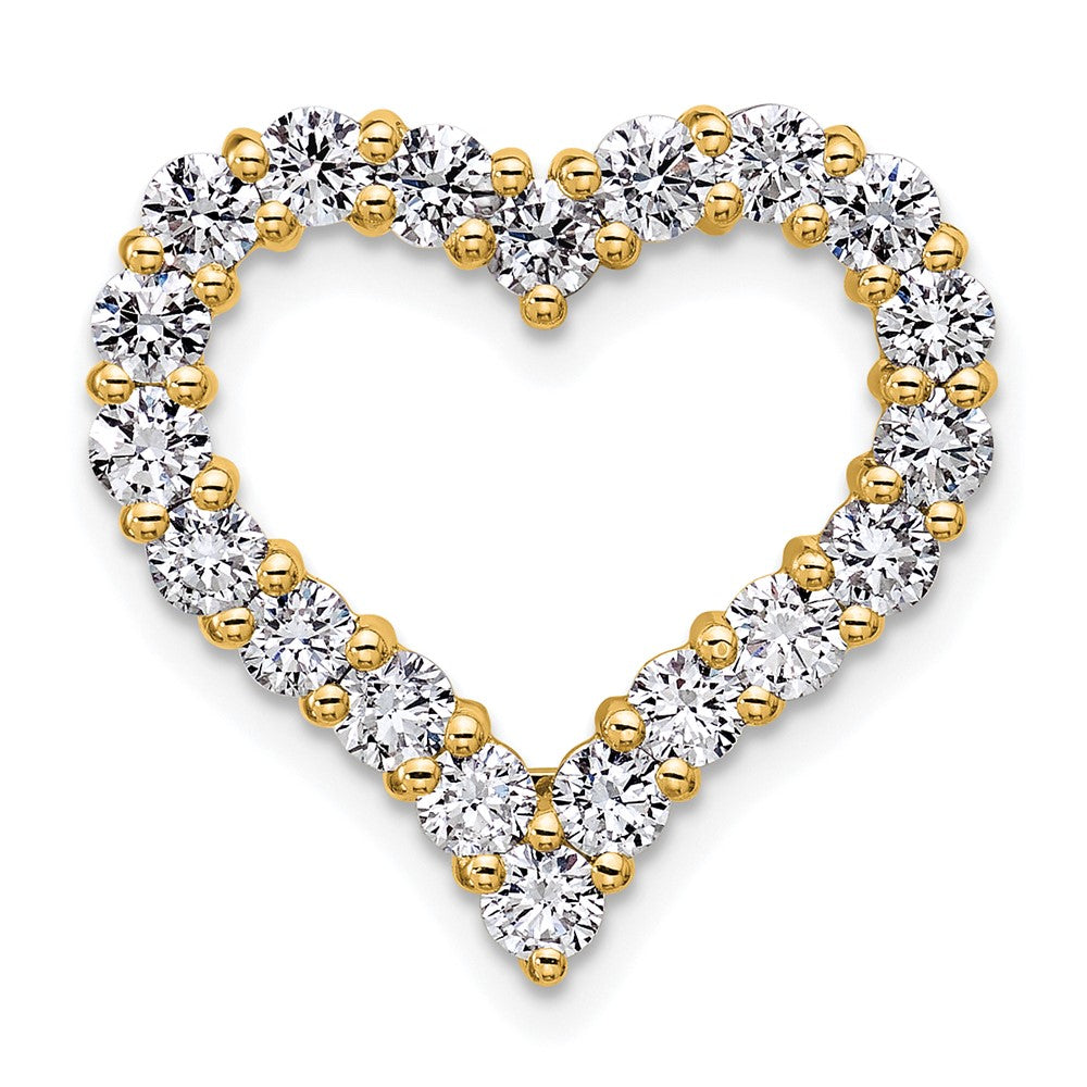 14K Yellow Gold Certified Lab Grown Diamond VS DEF Heart Pendant